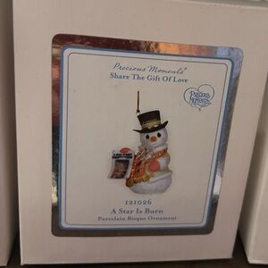 Precious Moments A star is Born  Snowman Ornament